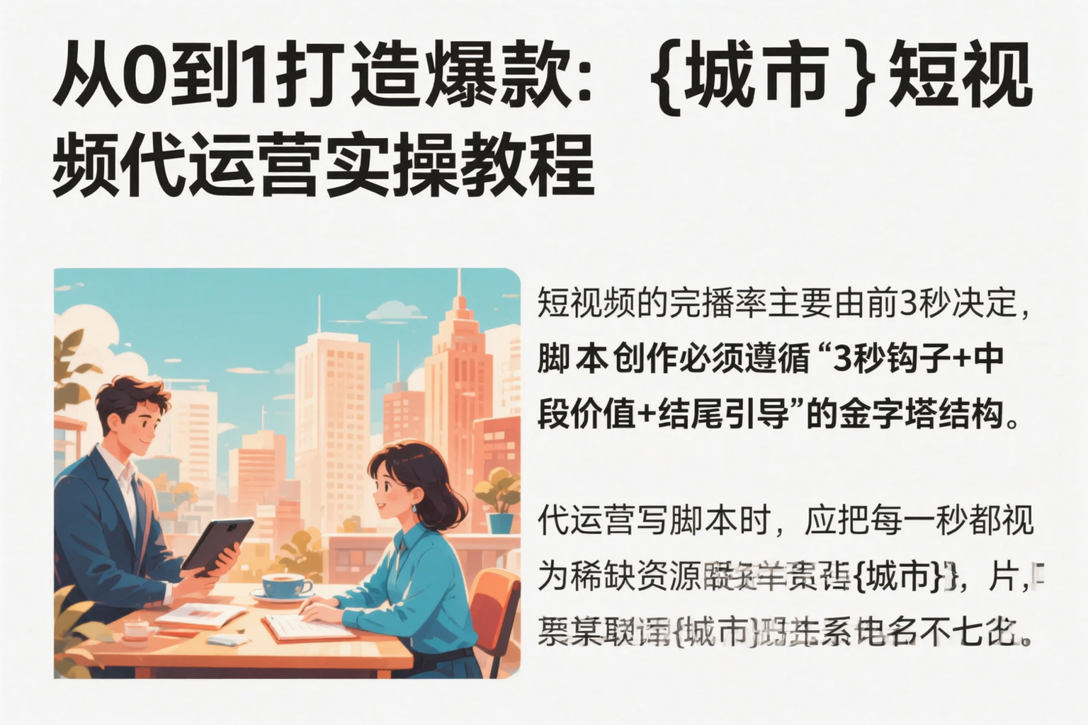 从0到1打造爆款：泸州短视频代运营实操教程
