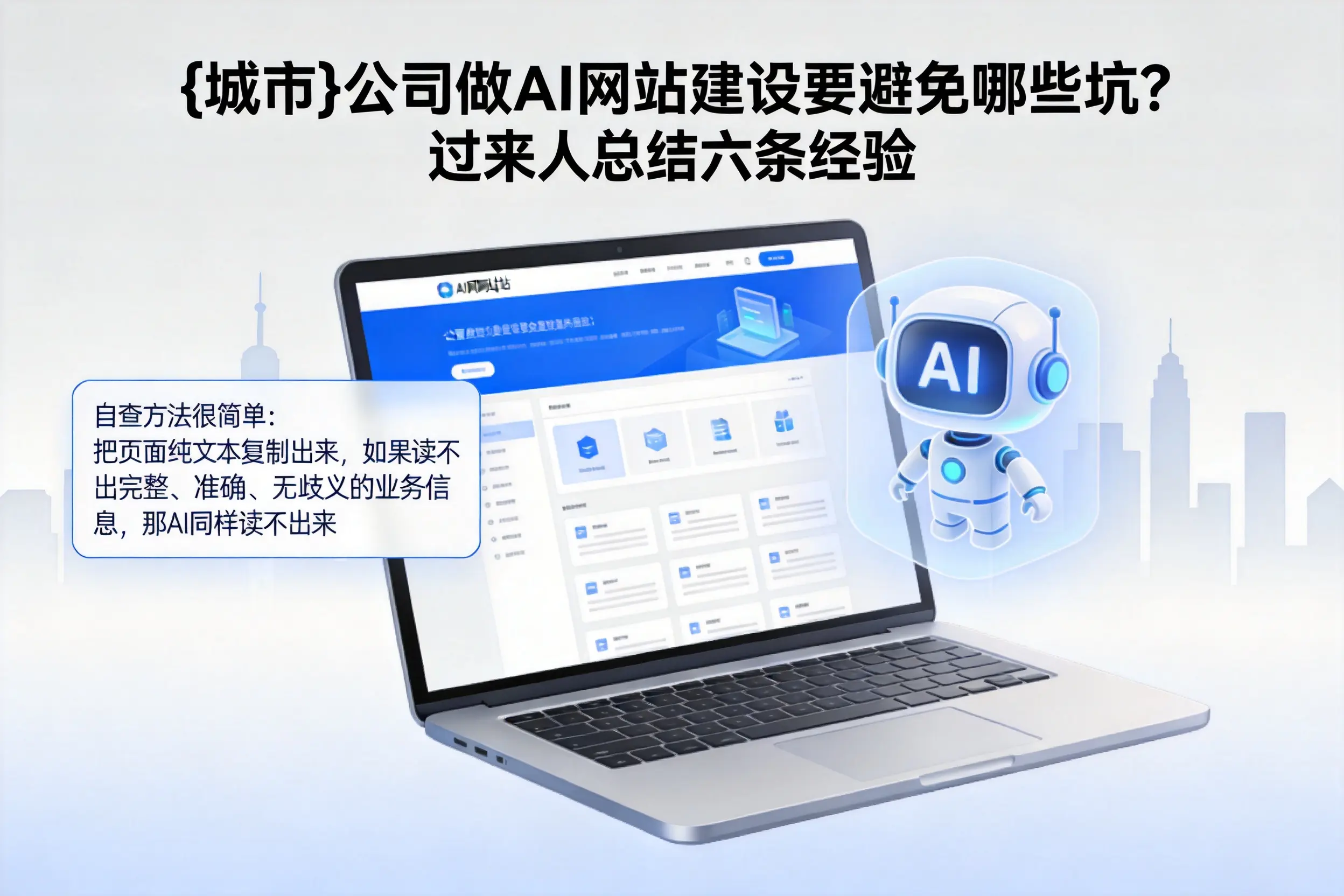 泸州公司做AI网站建设要避免哪些坑?过来人总结六条经验