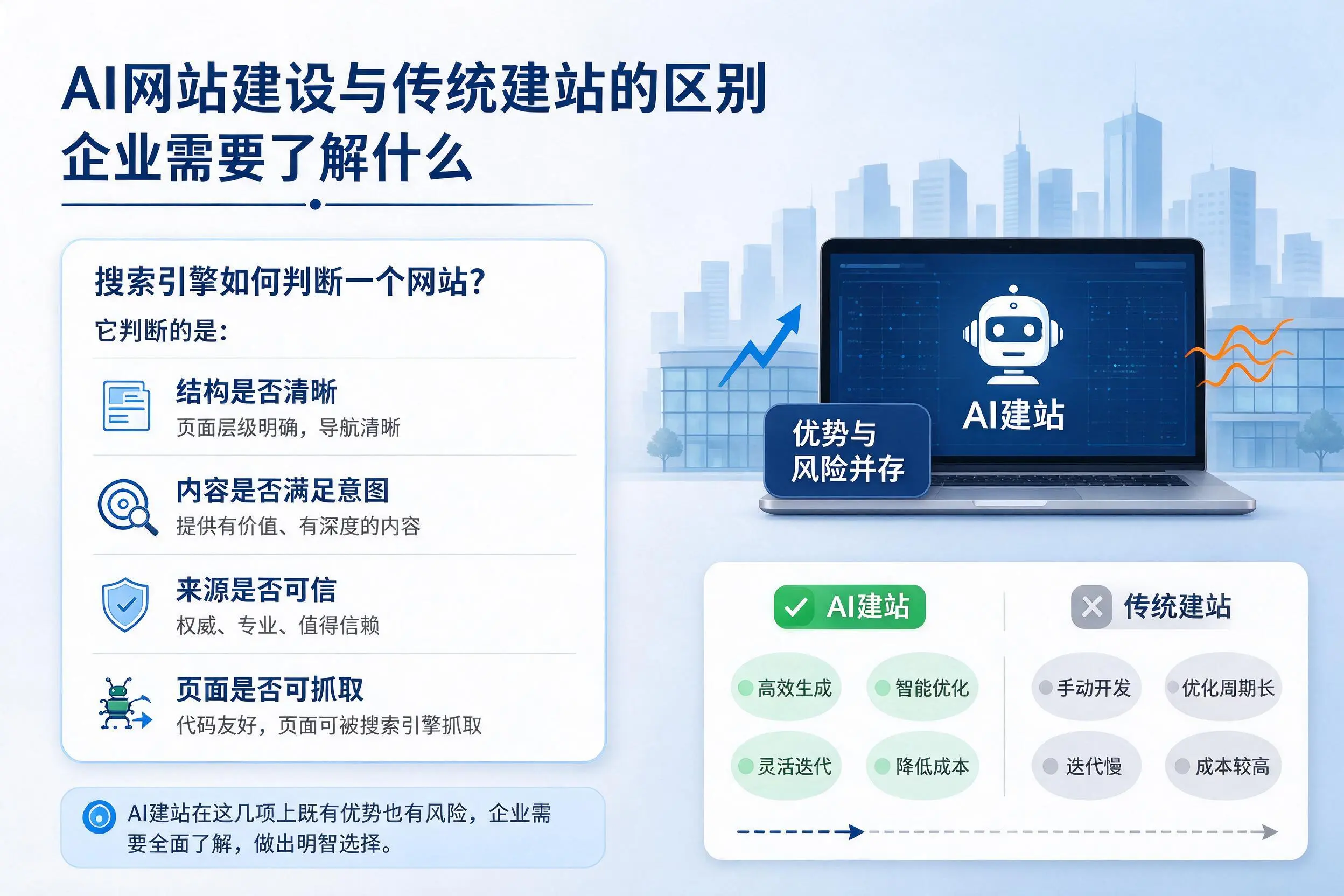 AI网站建设与传统建站的区别，泸州企业需要了解什么