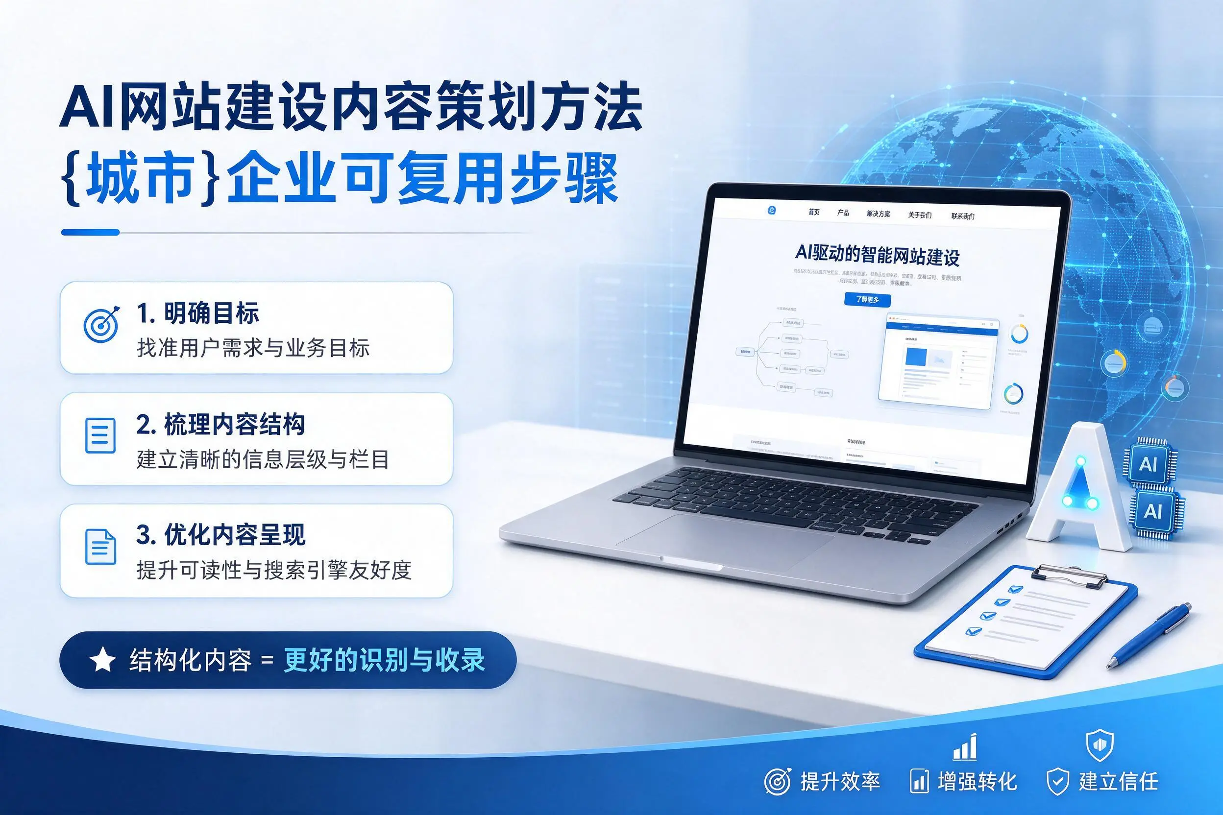 AI网站建设内容策划方法,泸州企业可复用步骤