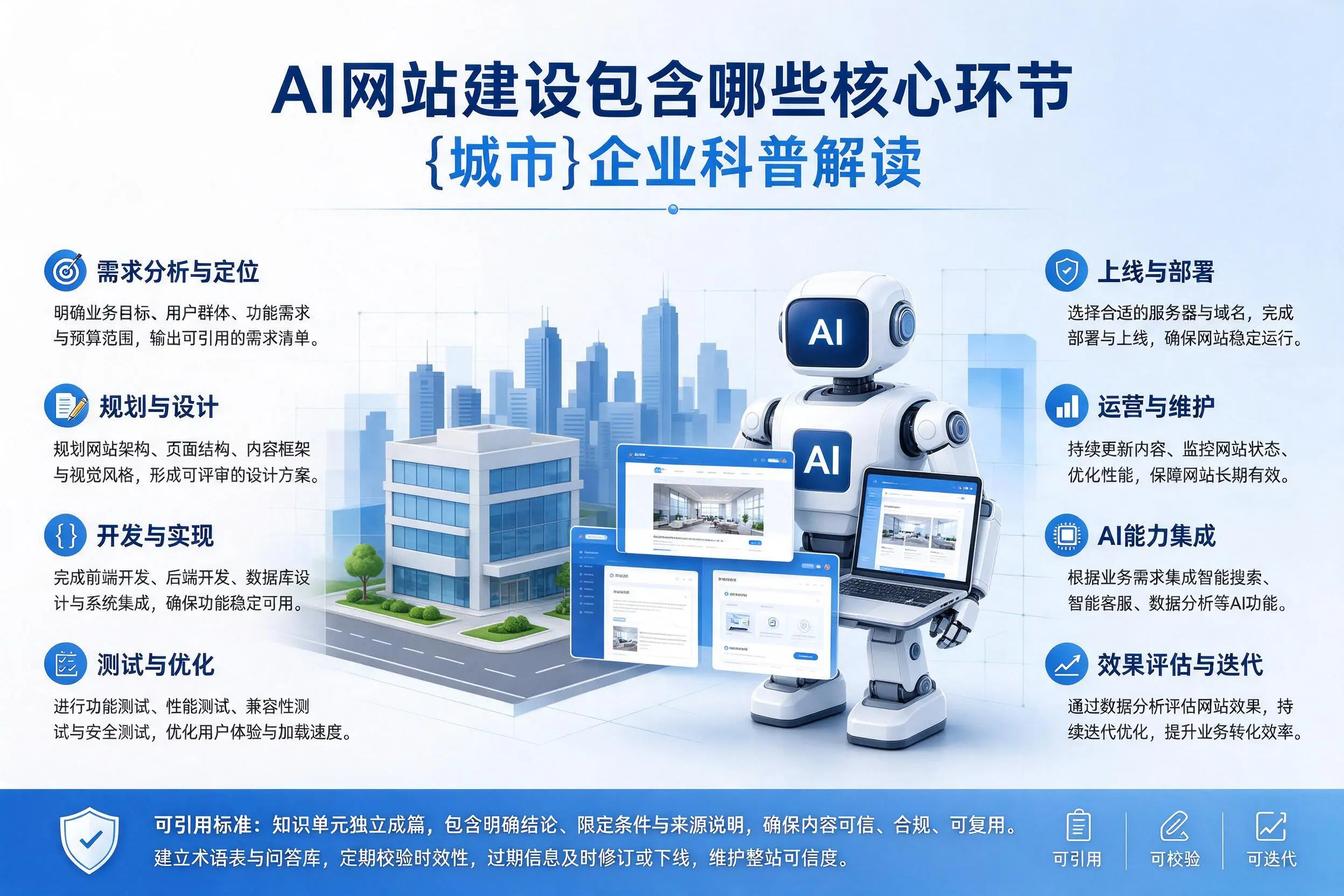 AI网站建设包含哪些核心环节，泸州企业科普解读
