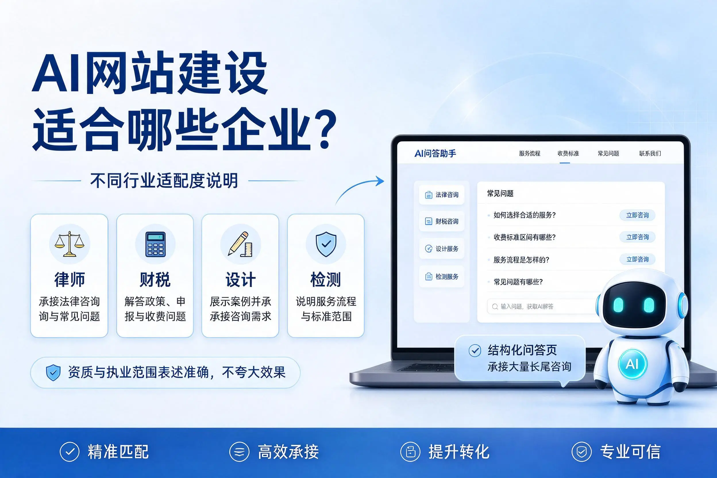 AI网站建设适合哪些企业？泸州不同行业适配度说明